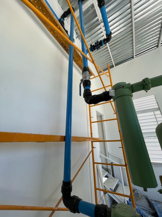 Muestra instalación de aire comprimido realizado por Grupo TAFO.