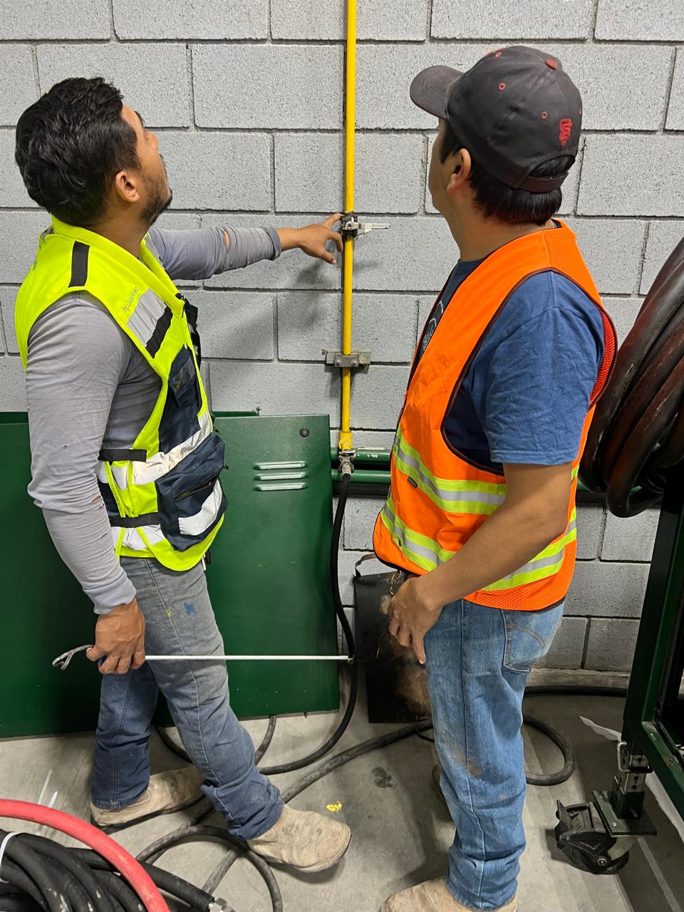 Verificación de tuberías de gas